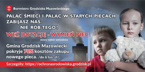 GRODZISKI_SMOG_2021 Plakat dotyczący palenia śmieci